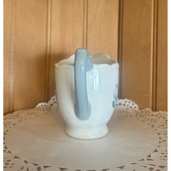 Syracuse China Creamer Avalon Grey Floral Creamer No Trim 1960s Restaurant Ware - Picture 6 of 7
